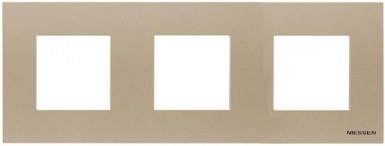 Рамка универсальная ABB Niessen Zenit 3-м. 6 мод. N2273 CV шампань фото Рамка универсальная ABB Niessen Zenit 3-м. 6 мод. N2273 CV шампань картинка